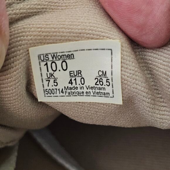 Vans Women's Light Gray Canvas Athletic Shoes - Picture 6 of 8